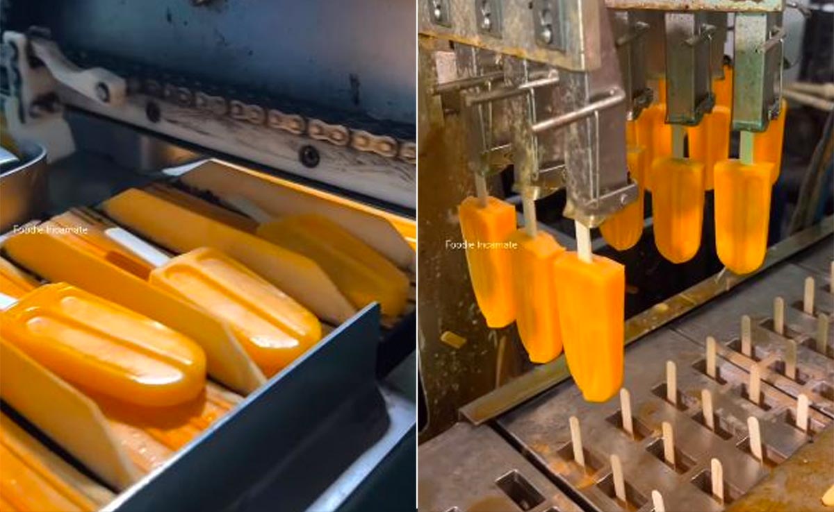 Watch: Video Shows How Orange Popsicles Are Made In A Factory, Internet Is Divided