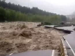 Video: National Highway Washed Away In Himachal's Monsoon Mayhem Video: National Highway Washed Away In Himachal's Monsoon Mayhem