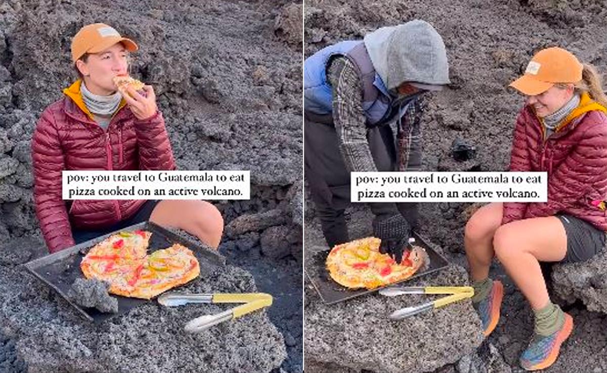 Viral Video: This Blogger Ate Pizza Cooked On Active Volcano In Guatemala