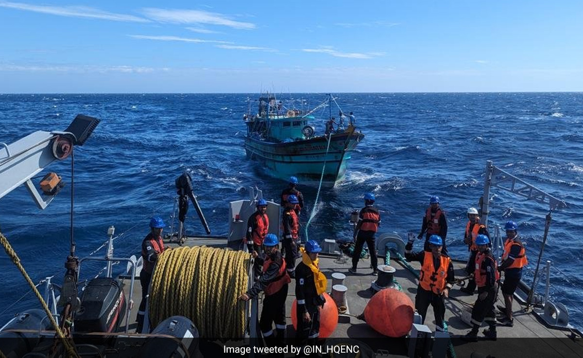 Indian Navy Rescues 36 Fishermen Stranded In Bay Of Bengal