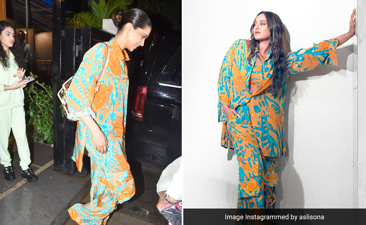 Sonakshi Sinha And Deepika Padukone Cannot Get Enough Of This ₹8,500 Blue And Orange Co-Ord Set