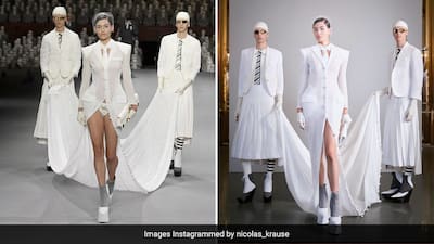 thom browne white dress Poplin Shirtdress