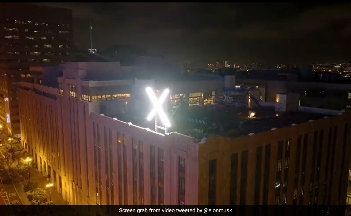 Watch: Elon Musk Shares Aerial View Of Twitter Headquarters With 'X' Logo