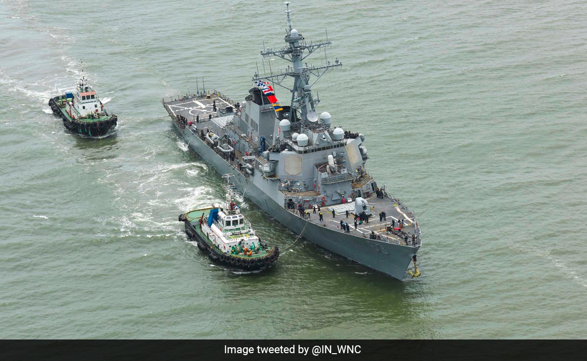 US Navy Destroyer Conducts Cooperative Deployment With India Navy In Goa