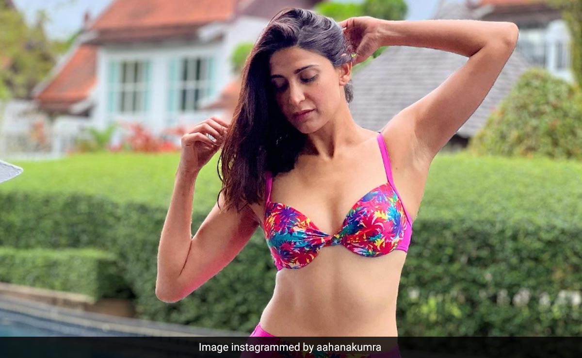 When "The Sun's Out" So Is Aahana Kumra, Who Looks Fabulous In Her Floral Pink Swimsuit