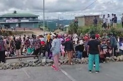 In New Manipur Standoff, Women Block Road To Stop Security Forces In New Manipur Standoff, Women Block Road To Stop Security Forces