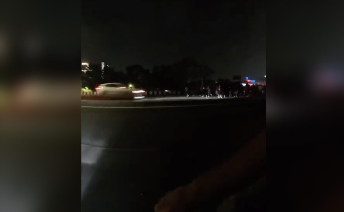 On Camera, Speeding Jaguar SUV Crashes Into People On Flyover, 9 Killed