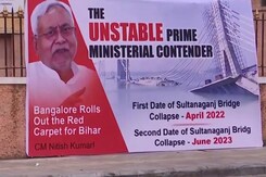 Posters Targeting Nitish Kumar Pop Up In Bengaluru Amid Big Opposition Meet Posters Targeting Nitish Kumar Pop Up In Bengaluru Amid Big Opposition Meet