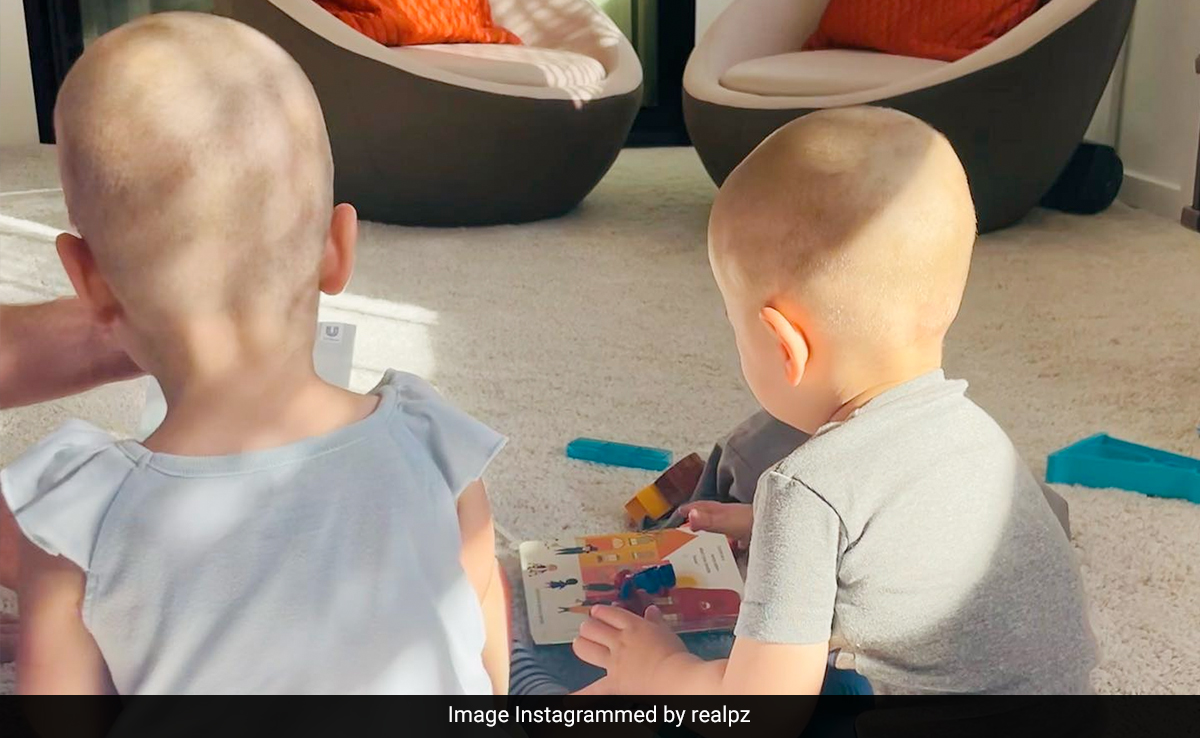 Preity Zinta Shares Pics From Her Daughter Gia And Son Jai's <i>Mundan</i> Ceremony