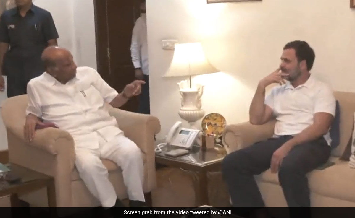 Rahul Gandhi Meets Sharad Pawar Amid Maharashtra Political Crisis