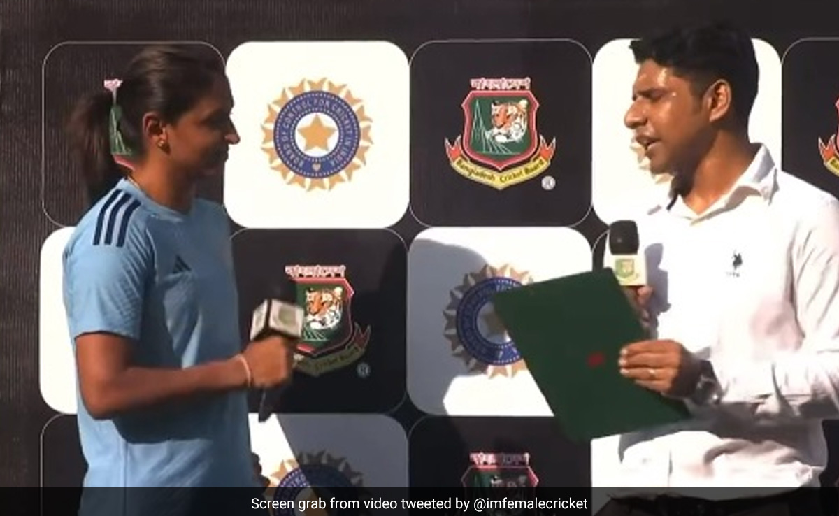 गलत नाम बोलकर इंटरव्यू ले रहे शख्स ने हरमनप्रीत कौर से लिया पंगा, भारतीय महिला कप्तान के रिएक्शन ने मचाई खलबली, Video