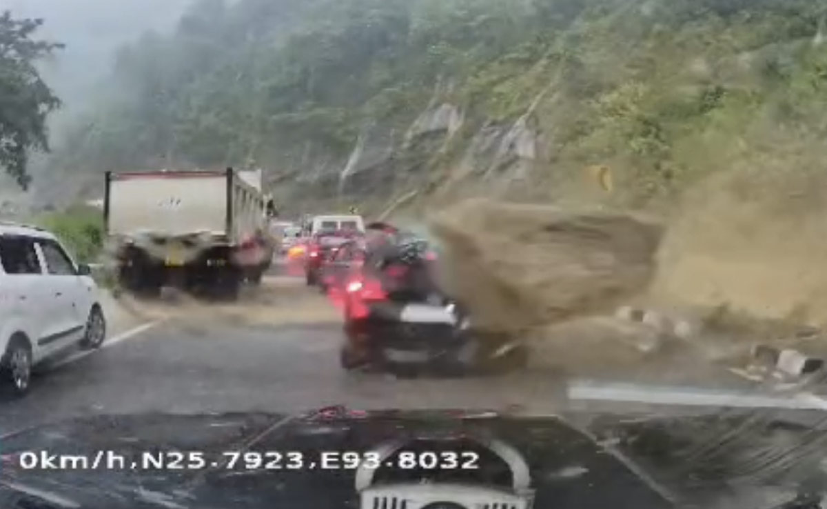Video: Giant Boulders Crush Cars After Landslide In Nagaland