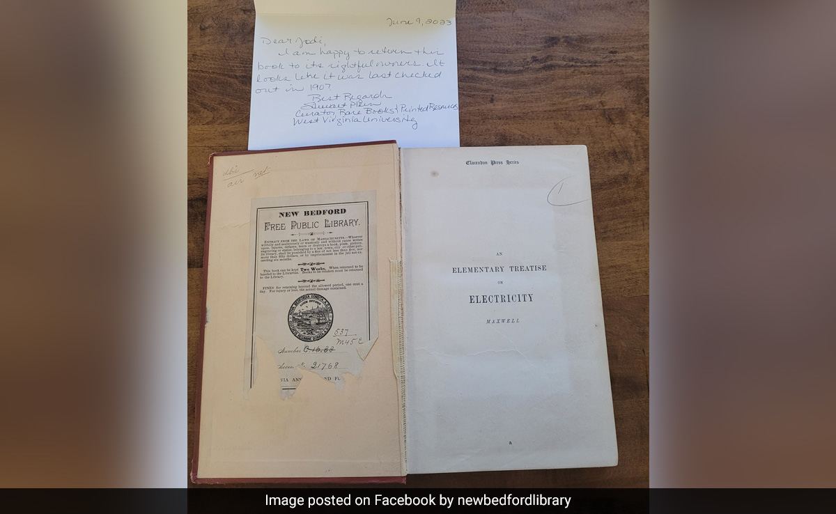 Overdue Book Returned To US Library 119 Years Later