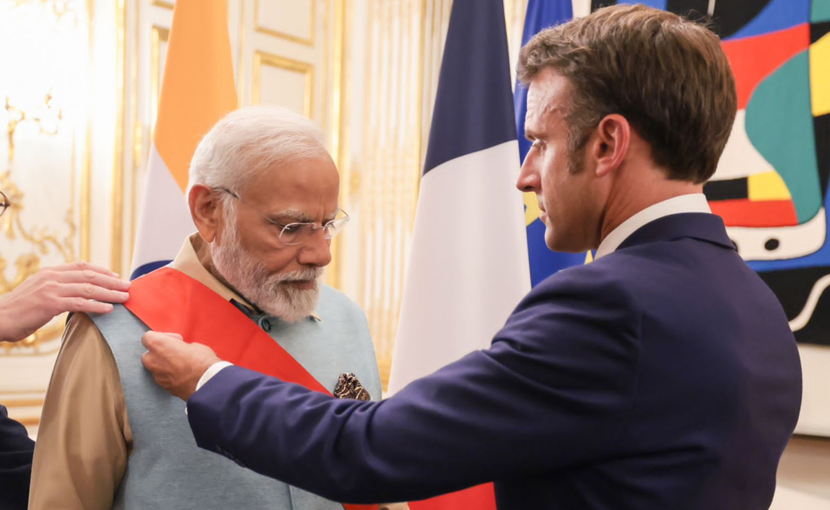 PM Modi Honoured With France's Highest Award During Key Visit