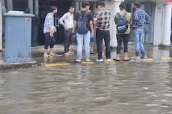 Video: People Walk On Flooded Roads At Delhi's Iconic Shopping Area Video: People Walk On Flooded Roads At Delhi's Iconic Shopping Area