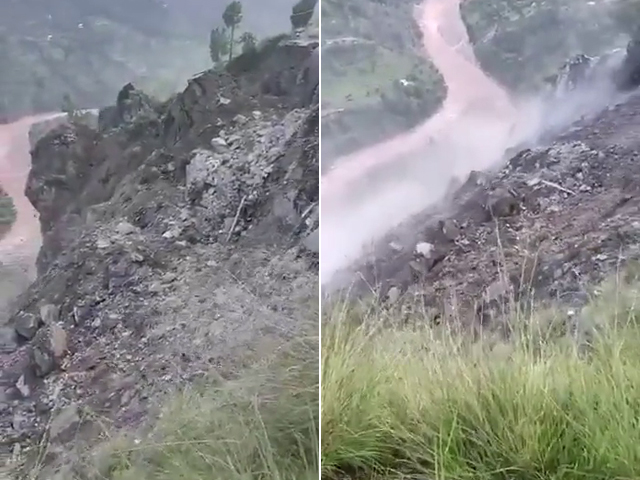 Massive Landslide In Jammu And Kashmir Caught On Camera, Roads Blocked
