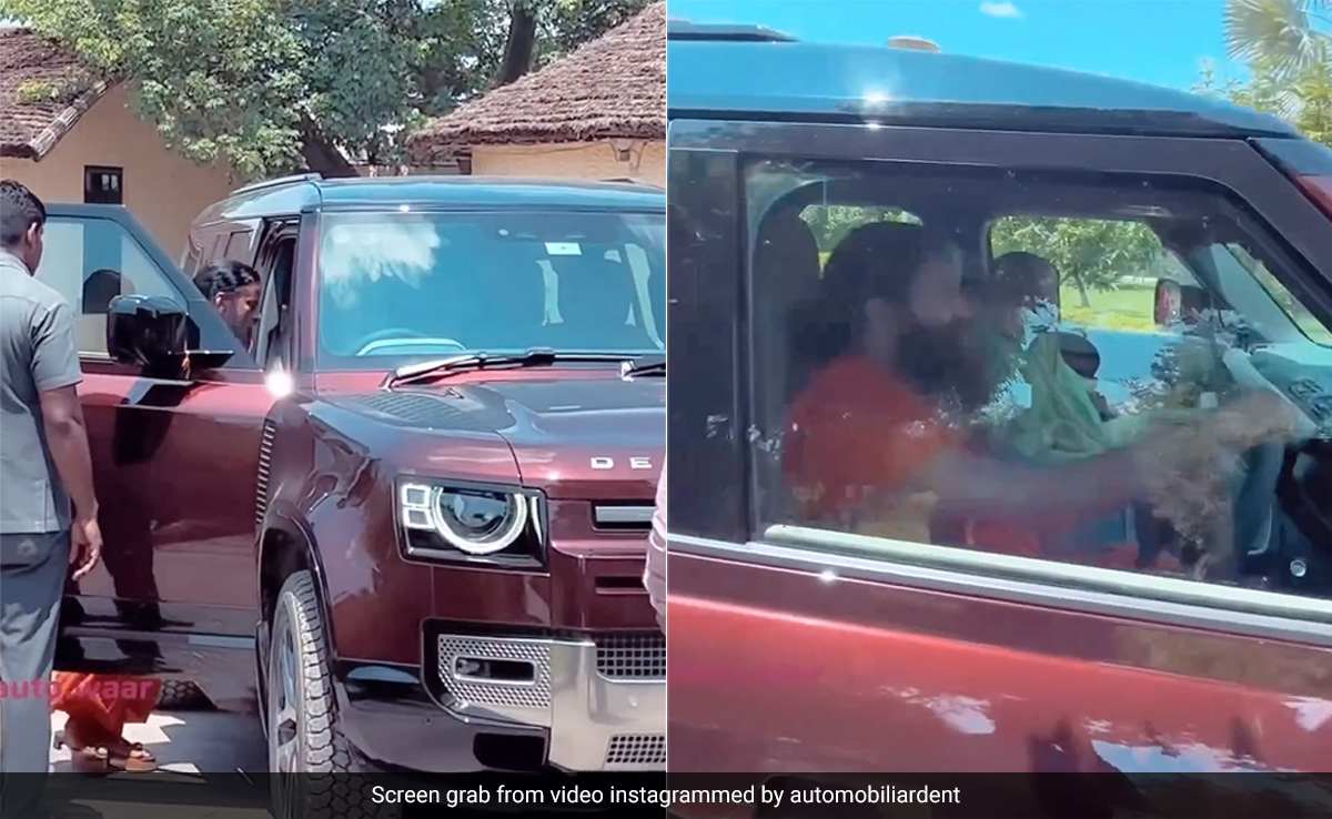 Ramdev Seen Driving Land Rover Defender 130, Video Goes Viral
