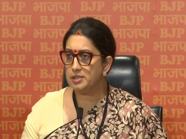 "Amit Shah Ready For Manipur Debate, Why Is Opposition Stalling?" Minister Smriti Irani