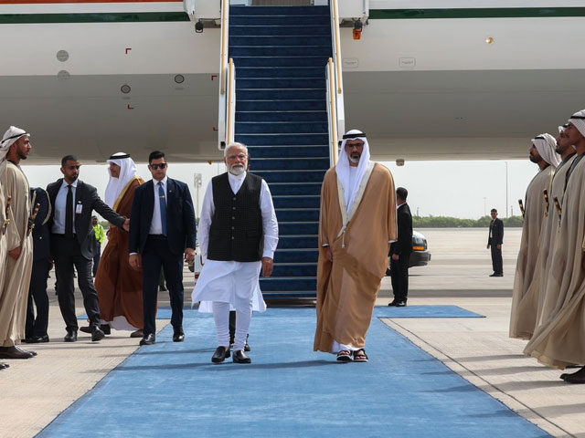 PM Modi Lands In Abu Dhabi For Day-Long State Visit