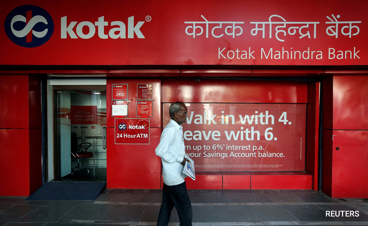 Kotak Mahindra Bank Down By 12% As Markets Decline In Early Trade