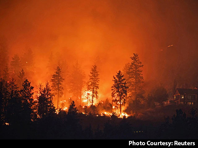 Over 30,000 Ordered To Evacuate As Wildfires In Western Canada Intensify