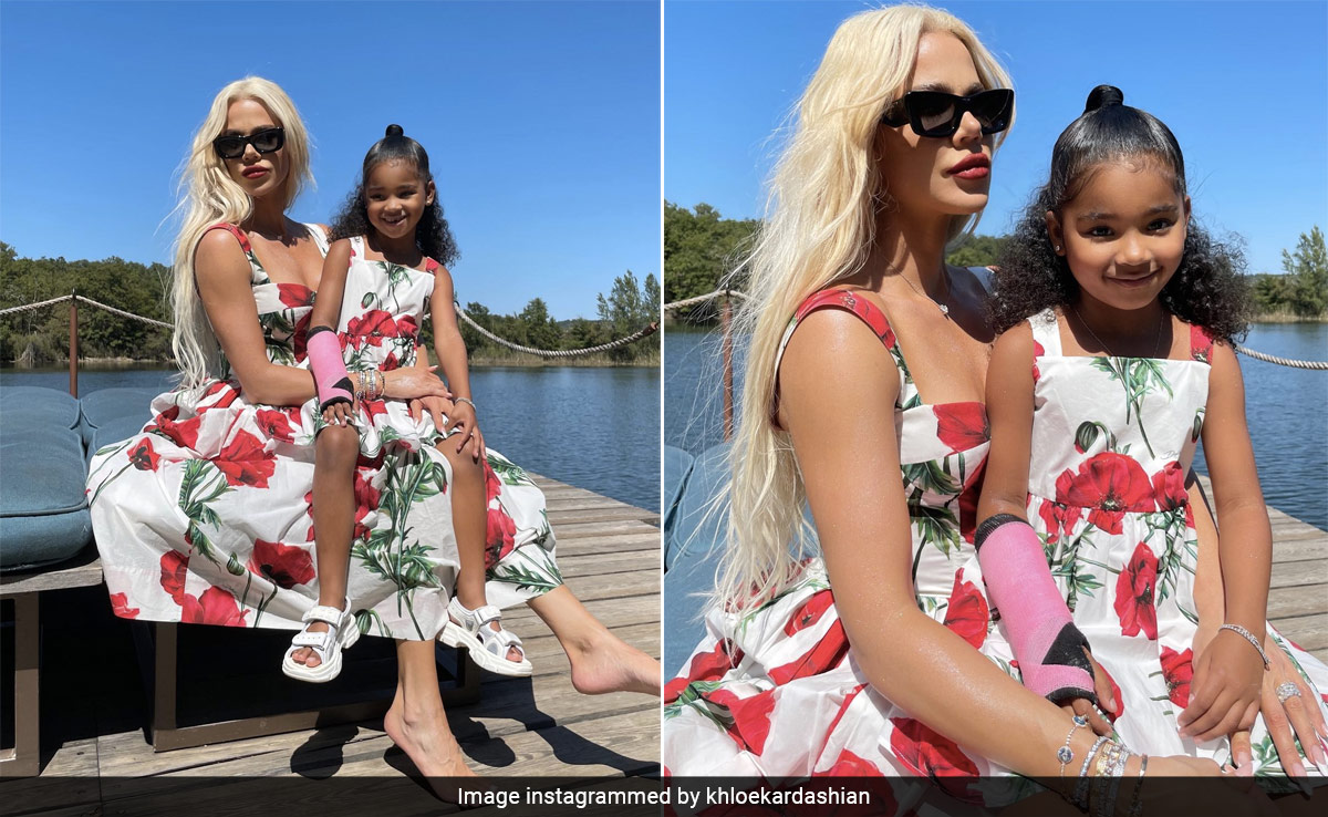 Khloe Kardashian And True Thompson's Italian Vacation Is Spent In Dolce And Gabbana Floral Dresses