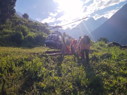 Watch: 50 Airlifted After Rain Washes Away Bridge Near Uttarakhand Temple Watch: 50 Airlifted After Rain Washes Away Bridge Near Uttarakhand Temple