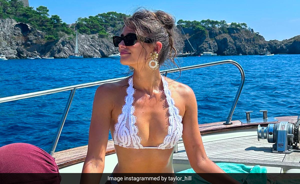 Taylor Hill Made This Summer In Italy A Stylish One Wearing A White Lace Swim Set