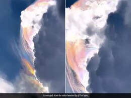 क्या कभी देखा है इंद्रधनुष का बादल, अद्भुत नजारा देख हैरत में पड़े लोग क्या कभी देखा है इंद्रधनुष का बादल, अद्भुत नजारा देख हैरत में पड़े लोग