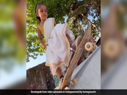 "Onam Swag": Girl's Flawless Skating Wearing Kerala's Kasavu Saree Stuns Internet "Onam Swag": Girl's Flawless Skating Wearing Kerala's Kasavu Saree Stuns Internet