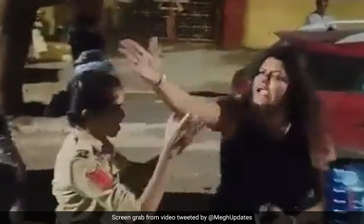 Video Shows Drunk Woman In Gujarat Attacking And Abusing Cops, Arrested
