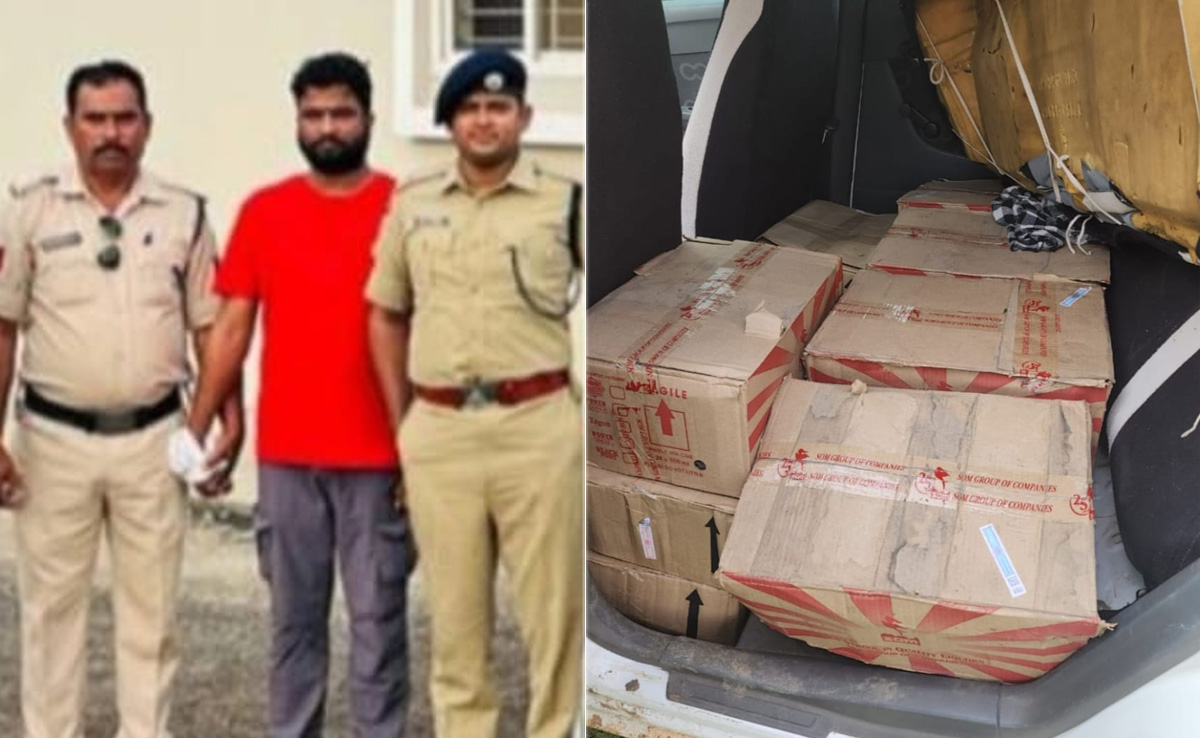 रतलाम : पुलिस ने 17 पेटी शराब और 5 पेटी बीयर को किया जब्त, तस्कर भी गिरफ्तार