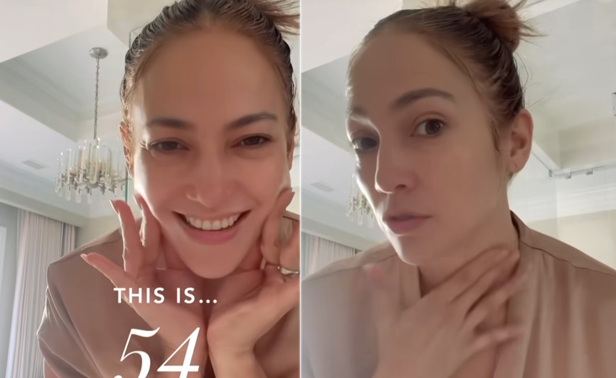 A Step-By-Step Breakdown Of 54-Year-Old Jennifer Lopez's "No Filter" Skincare Routine