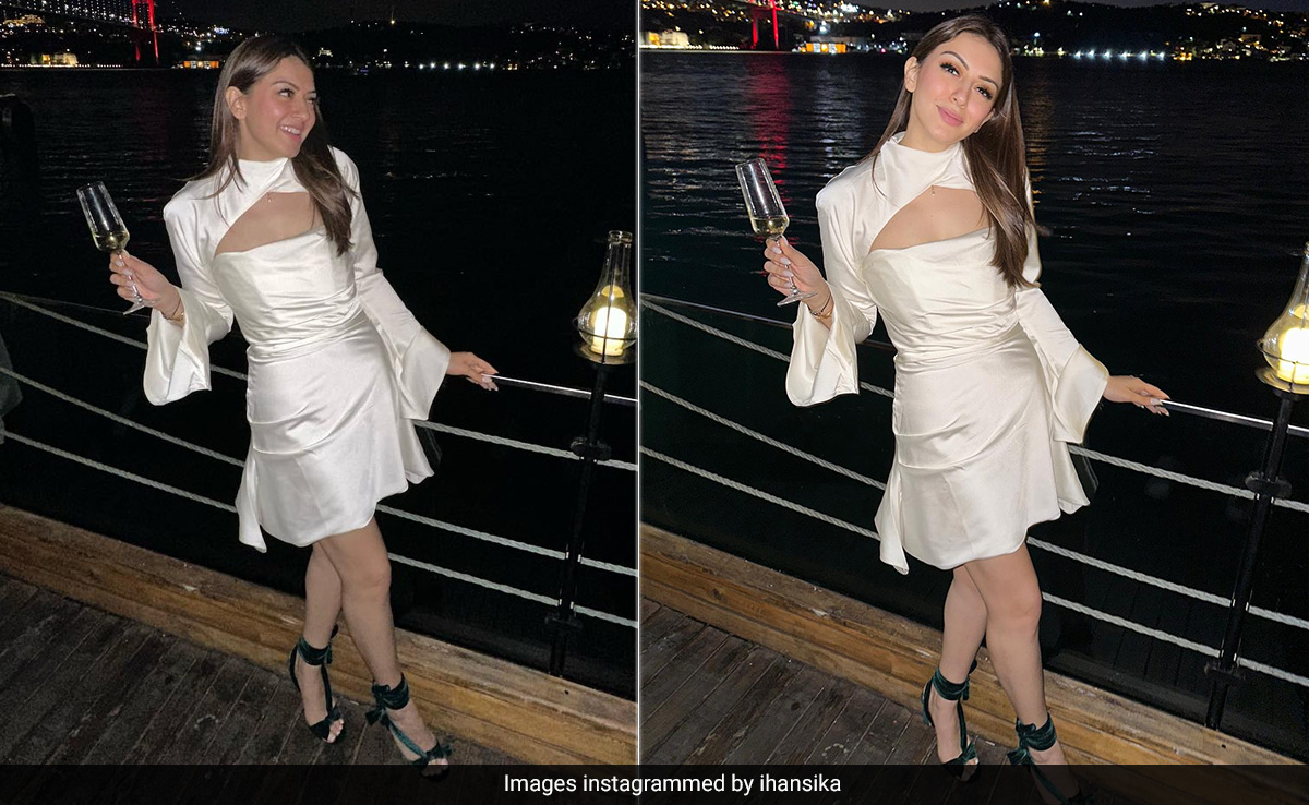 Hansika Motwani In A White Satin Mini Dress Was The Real Turkish Delight On Her Birthday Holiday In Istanbul