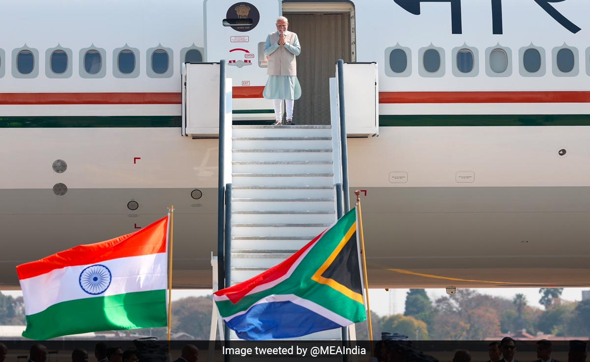 BRICS 15th Summit Highlights: PM Modi Arrives In South Africa To Attend 15th BRICS Summit