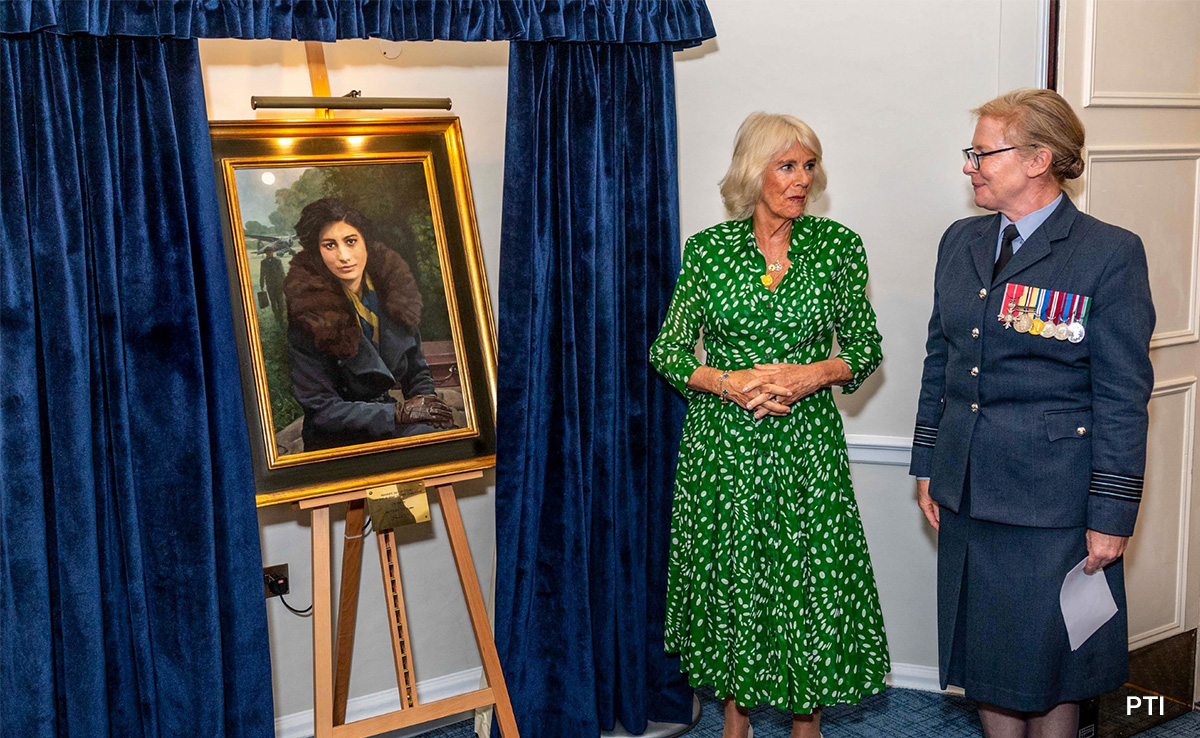 Britain's Queen Camilla Unveils Portrait Of Indian-Origin Spy Noor Inayat Khan