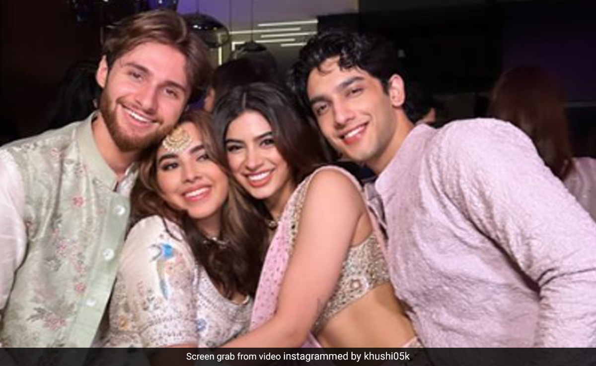 Khushi Kapoor, Vedang Raina In A Pic From Aaliyah Kashyap-Shane Gregoire's Engagement