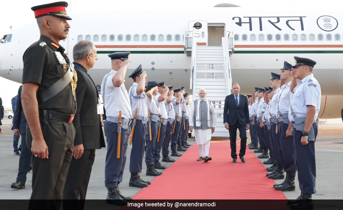 PM Modi Arrives In Greece On First Prime Ministerial Visit In 40 Years