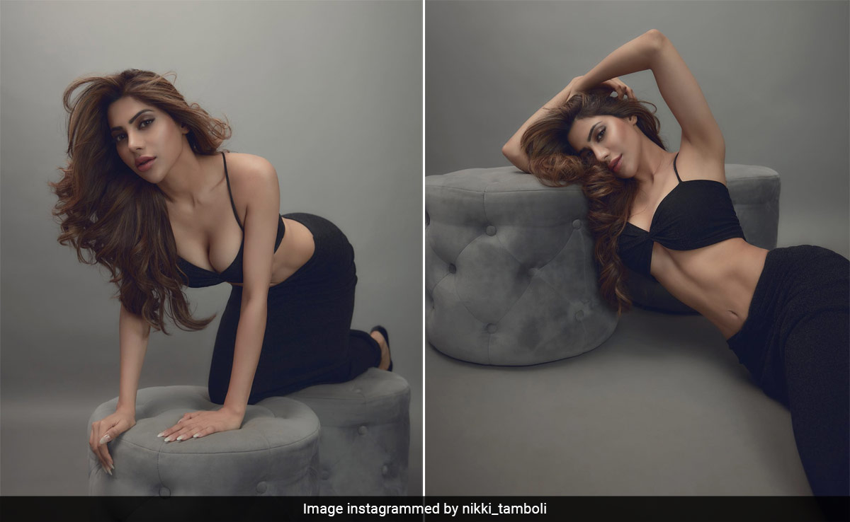 Nikki Tamboli Dropped Jaws When She Walked In The Room In A Striking Two-Piece Black Look