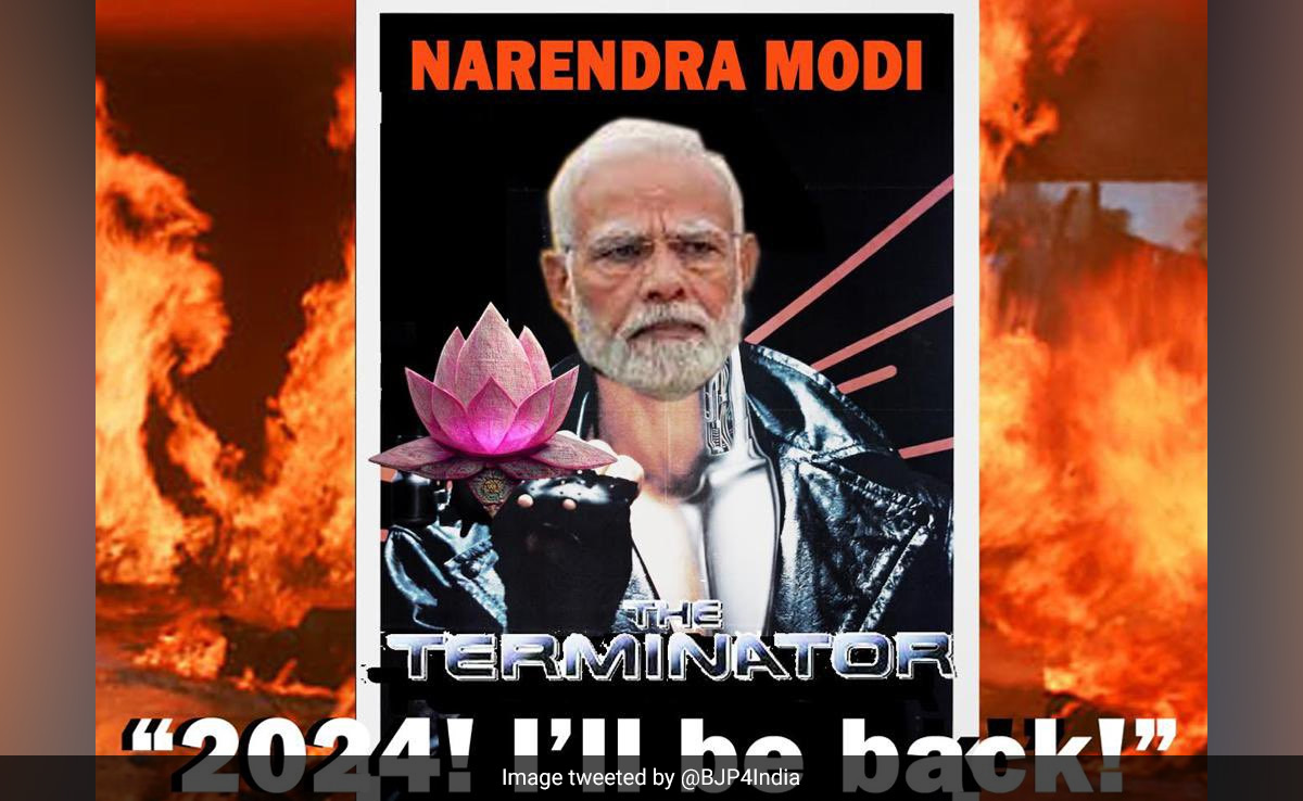 "2024, I'll Be Back": BJP's New Poster Has A Terminator Reference