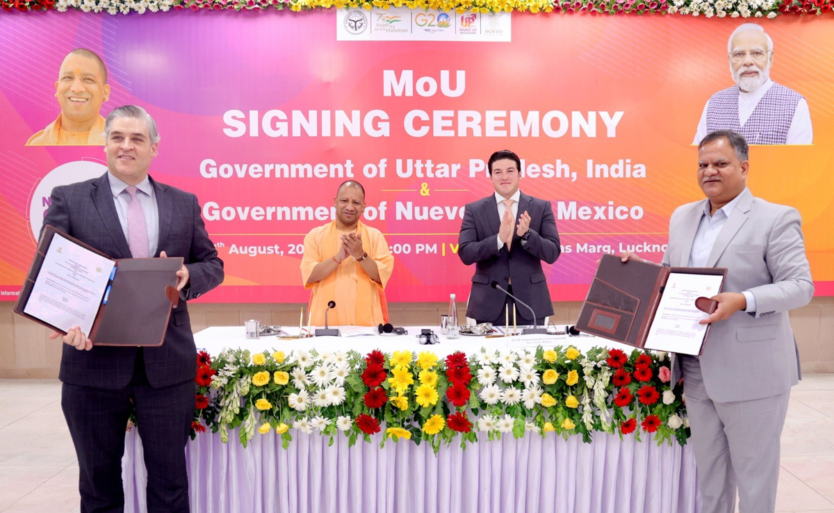 पर्यटन, इन्फ्रास्ट्रक्चर, फार्मा सहित कई क्षेत्रों में यूपी और मैक्सिको के बीच हुआ एमओयू
