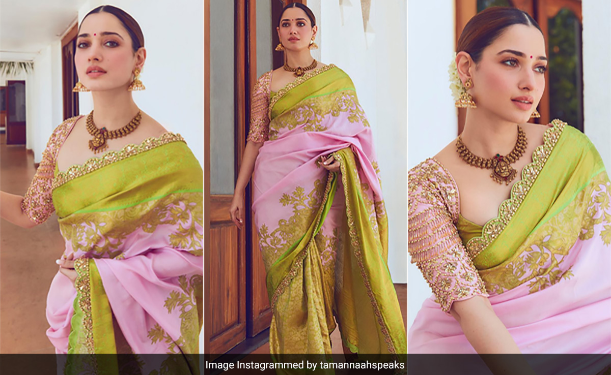 Tamannaah Bhatia Is Nothing Less Than An Ethnic Vision In A Printed Neeta Lulla <i>Kanjeevaram Saree</i>