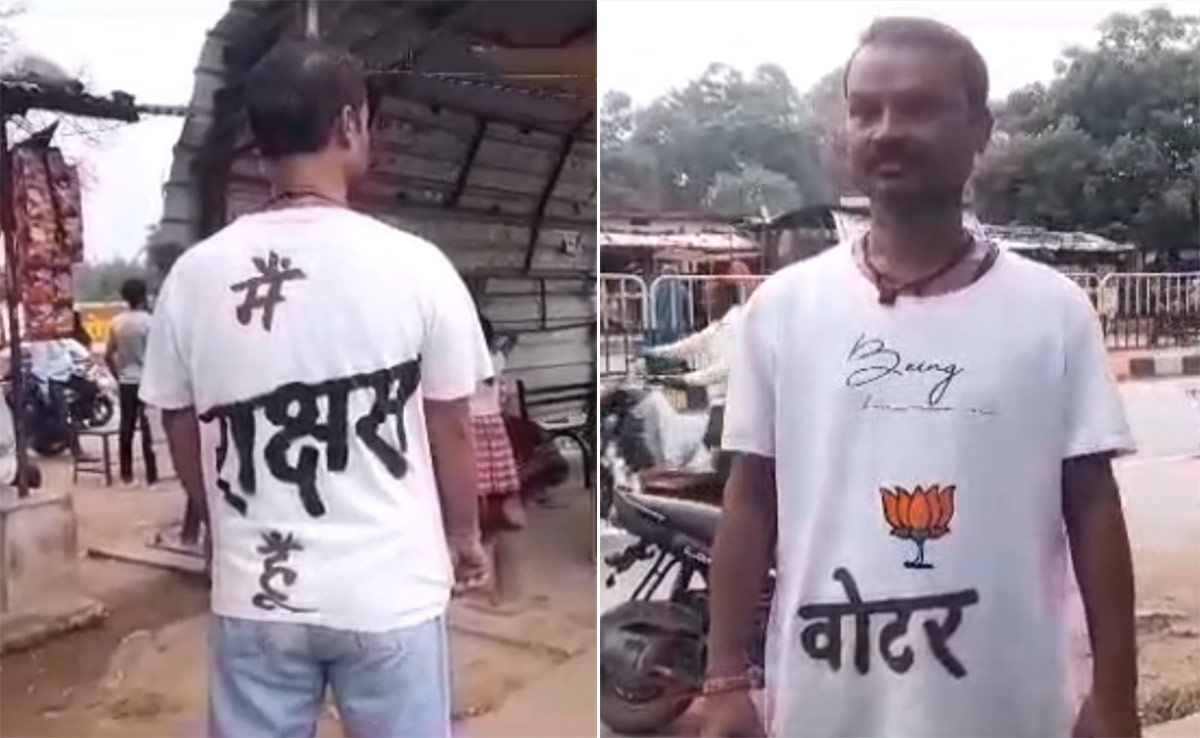 "मैं राक्षस हूं": कांग्रेस नेताओं के विरोध में BJP को वोट देने के लिए कार्यकर्ता का अनोखा प्रदर्शन