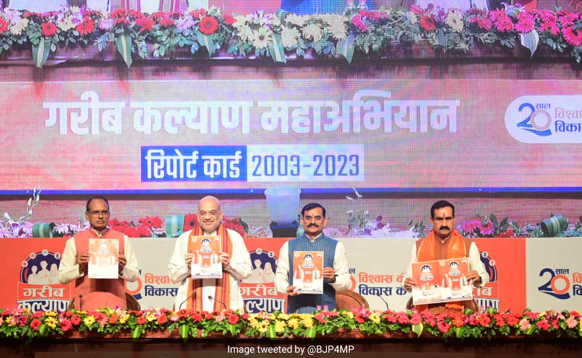 Amit Shah Releases 'Report Card' Of Madhya Pradesh BJP Government