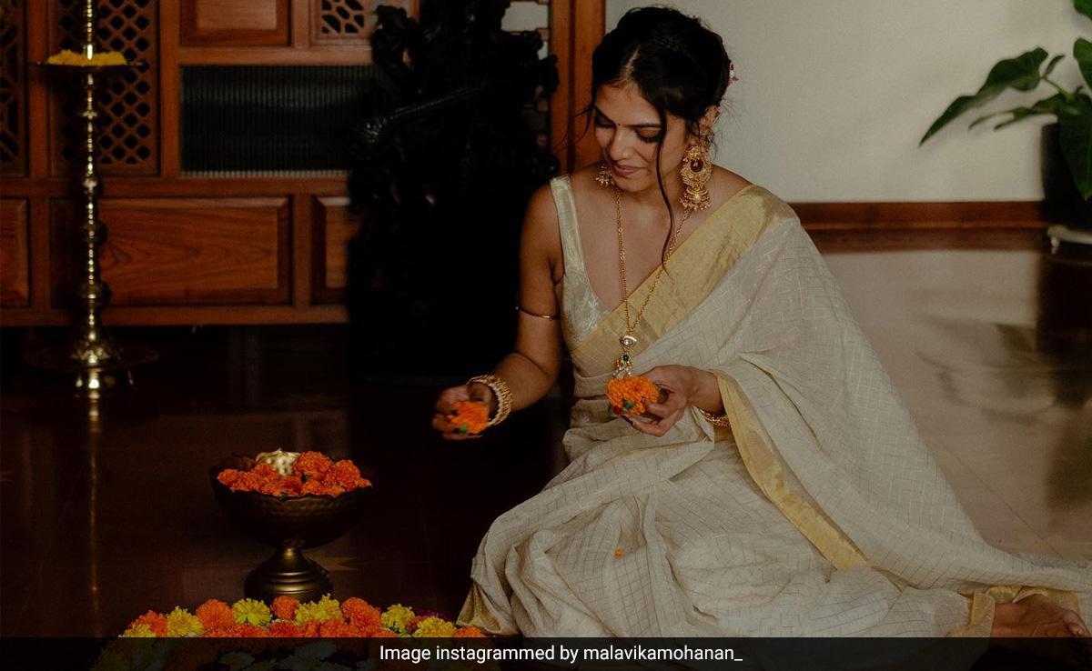 Onam 2023: Malavika Mohanan, In The Perfect <i>Kasavu</i>, Shows Us How It's Done