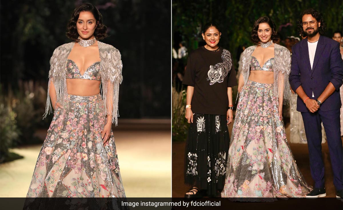 Indian Couture Week 2023: Shraddha Kapoor's Silver Ramp Moment In A Fringed Rahul Mishra <i>Lehenga</i>