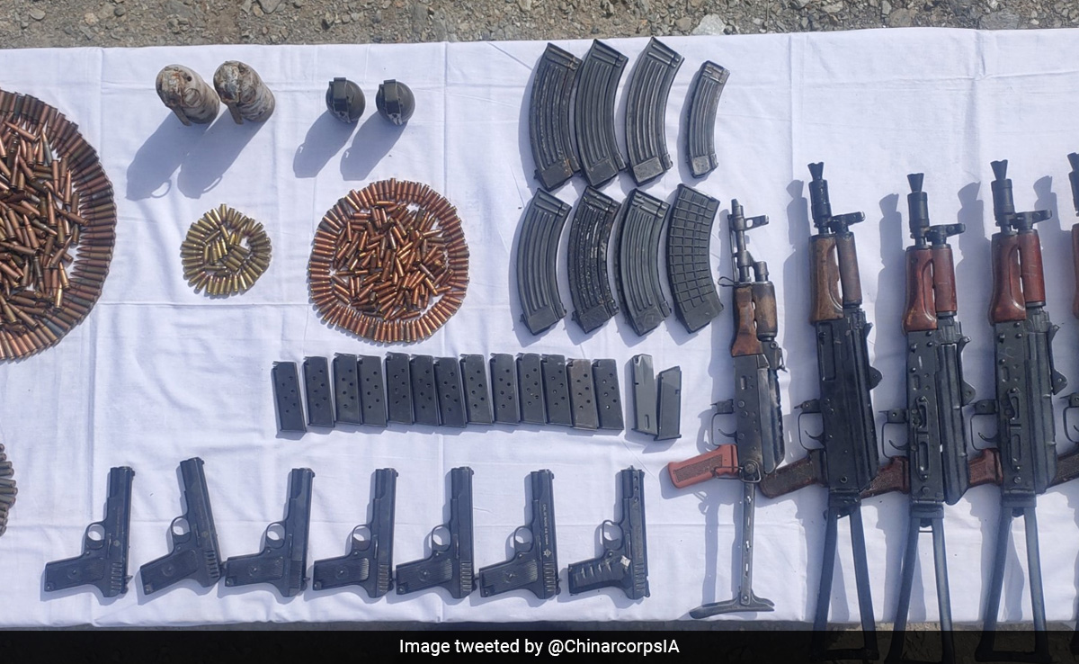 5 AK-47s And 4 Hand Grenades Seized In Huge Arms Seizure In J&K's Kupwara