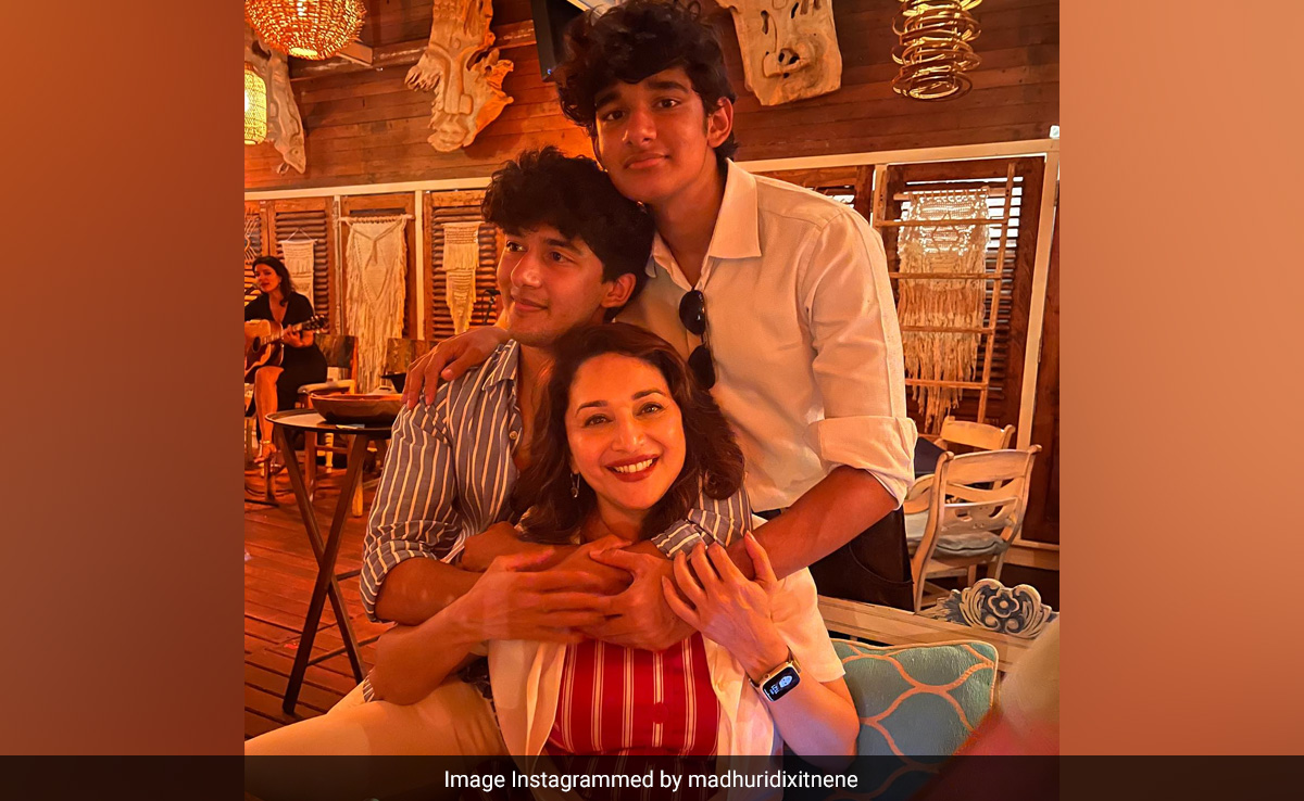 Madhuri Dixit Posts Pic With Sons Arin And Ryan: "How Can You Both Be In College Already"