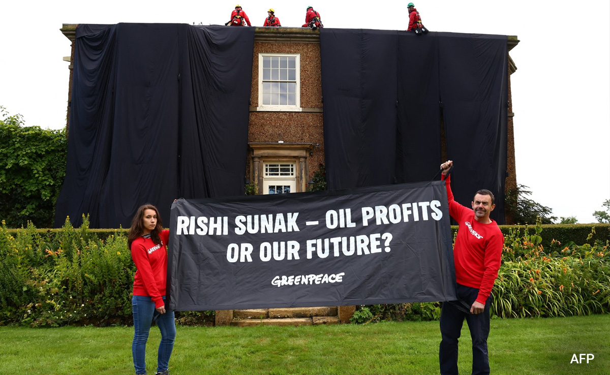 Environmental Activists Who Cloaked Rishi Sunak's House In Black Arrested