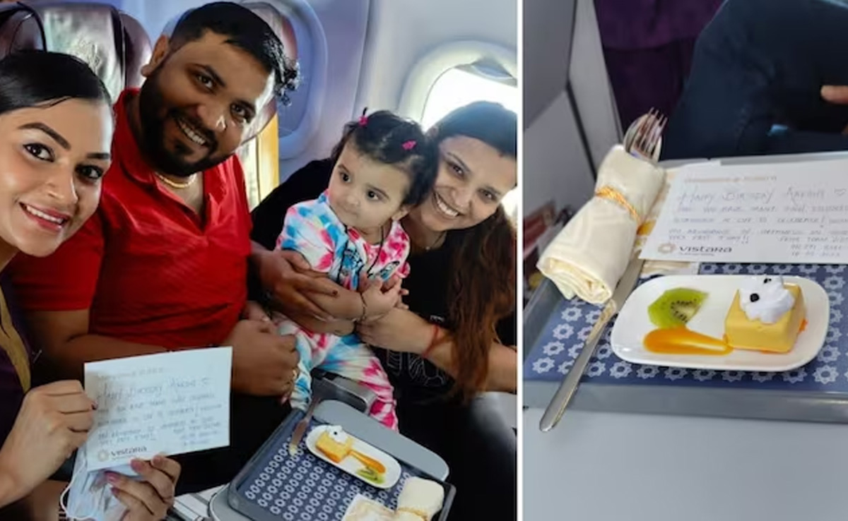 Watch: Mid-Air Birthday Celebration Of A One-Year-Old Leaves Internet Impressed